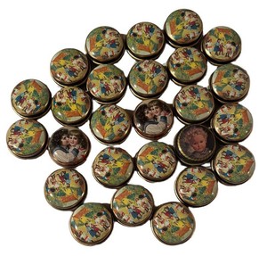 LLS6 - Pictorial Round Metal Boxes