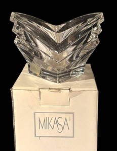 LLS6 - Mikasa Germany Faceted Design Crystal Candle Holder