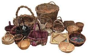LLS6 - Assorted Wicker Basket & Tray Collection