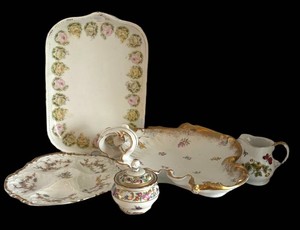 LR - Vintage Porcelain Serving Pieces by Limoges, Schumann, C.S. Prussia and More