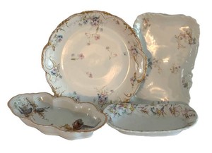 LR - Vintage Porcelain Serving Platters & Dishes by Haviland, Leuchtenburg and More