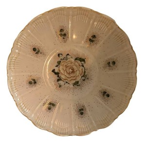 LR - Vintage Cambridge Crown Tuscan Pink Glass Platter