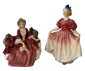 K - Royal Doulton Figurines Lydia & Sweeting (Lot of 2)