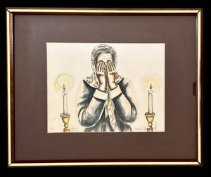 DR - Shabbat Blessing Artwork - Michael Scholfield Framed & Matted