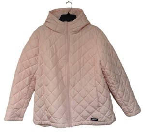 FC - Quilted Jacket - Lands End Pink Hooded Size Large