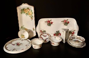 FR - Vintage China Platters & Floral Porcelain Assortment (Lot of 11)