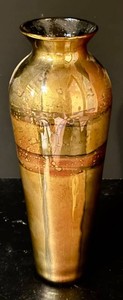 FR - Studio Glass Vase - Tim & Catherine Hartert Hastey Cat 24K Gold