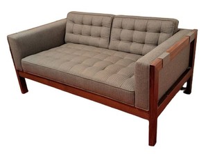 B1 - Mid-Century Danish Sofa - Vintage Mahogany Frame
