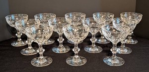 K - Vintage Hawkes Cut Crystal Champagne Coupes  (Set of 12)