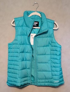B1 - Womens Puffer Vest - Lands End Teal Size Large