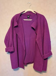 B1 - Womens Clothing - Eileen Fisher Purple T-shirt & Jacket 3X