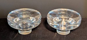 MB - Crystal Candleholders - Dansk Matching Pair