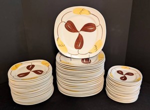 K - Vintage Dish Set - Taylor Smith Taylor Currier & Ives (Lot of 62)