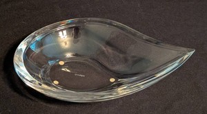 B1 - Vintage Orrefors Sweden Crystal Skai Teardrop Bowl by Martti Rytknen