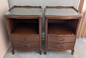 MB - Vintage Nightstand Pair - Drexel Wood Tables (Lot of 2)
