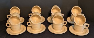 Vintage Plastic Cup & Saucer Set - HEMCOWARE 16 Sets (32 Pieces)