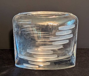 B1 - Vintage Rosenthal Studio Line Pillowed Lead Crystal Vase