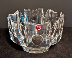 B1 - Orrefors Sweden Clear Crystal Scalloped Art Glass Bowl - 6