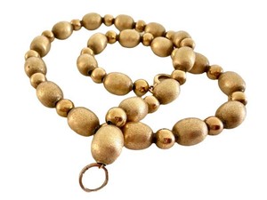 Vintage 14K Gold Bead Necklace & Bracelet Set