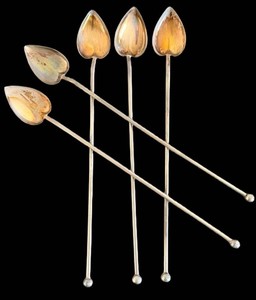 Vintage Long-Handled Sterling Silver Iced Tea Spoons (Lot of 5)