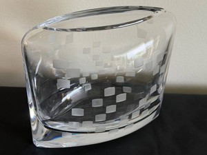 Crystal Pocket Vase - Vintage Rosenthal Blocks Modernist Vase