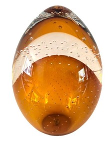 Handblown Art Glass Object - Signed Controlled Bubbles