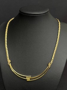 Statement Necklace - Gold-Tone Textured Layered Design