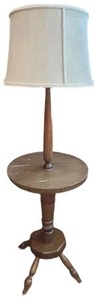 FR - Vintage Wood Floor Lamp  Table Top Combo