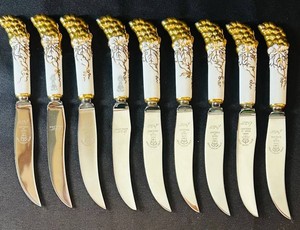FR - Vintage Fruit Knives - Royal Crown Derby (Lot of 9)