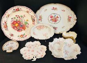 FR - Vintage China - Masons & French Porcelain Serving Pieces - 7-Piece Mixed Lot