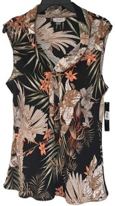 FR - Womens Sleeveless Dress - Tahari Arthur S Levine Floral Print Size L