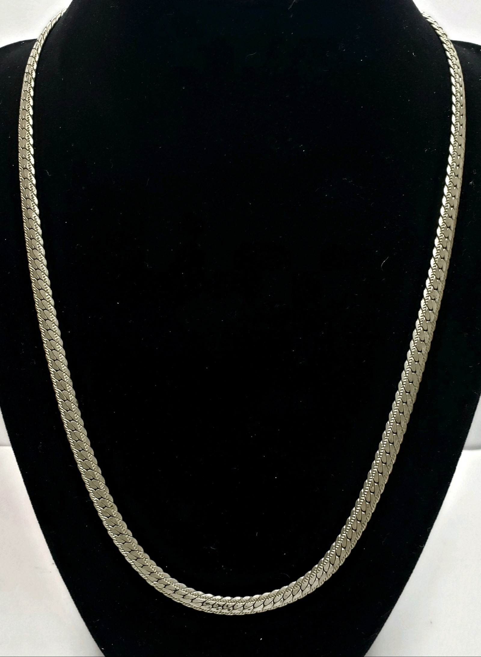Sterling Silver Herringbone Necklace