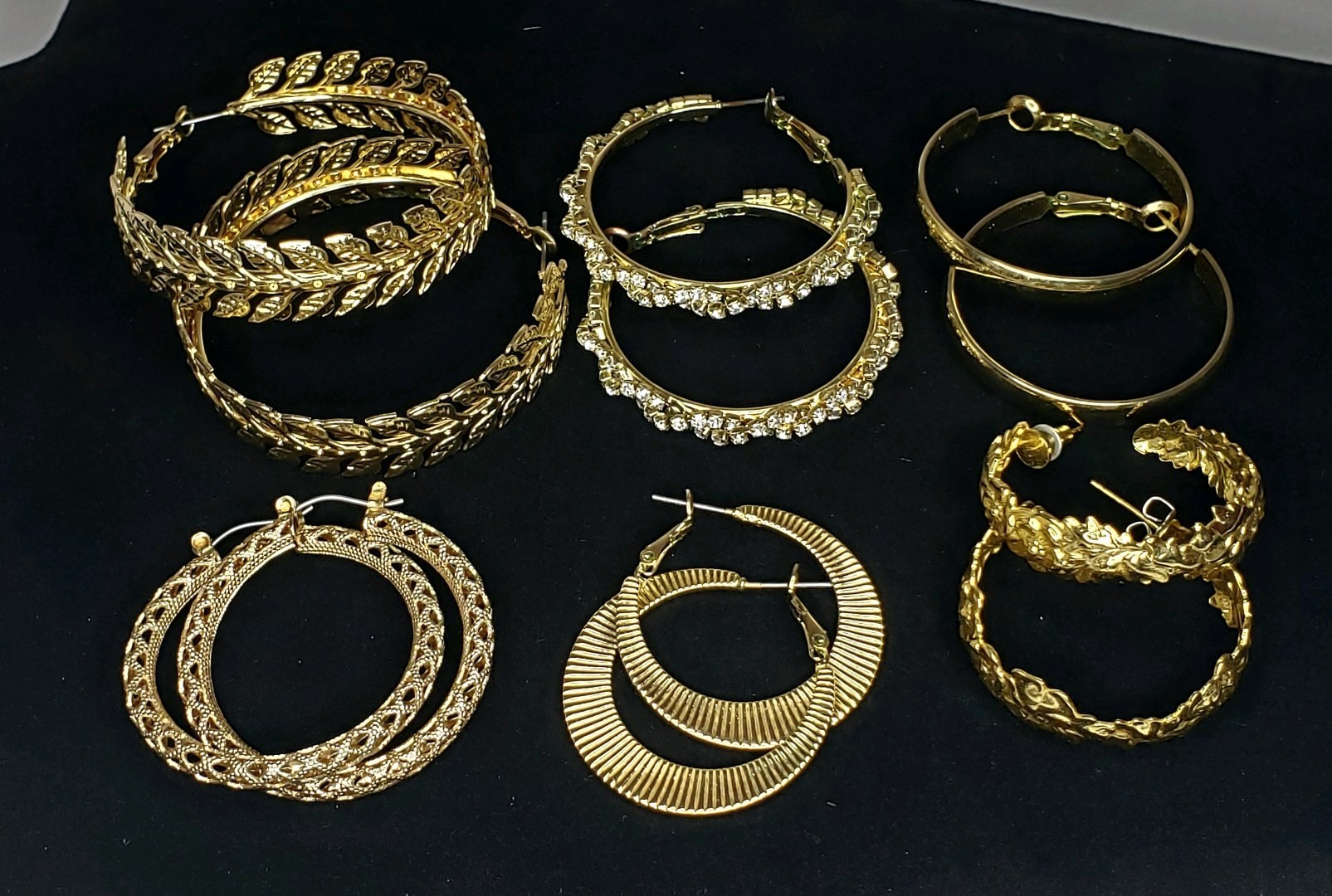 Gold-Tone Hoop Earring Lot