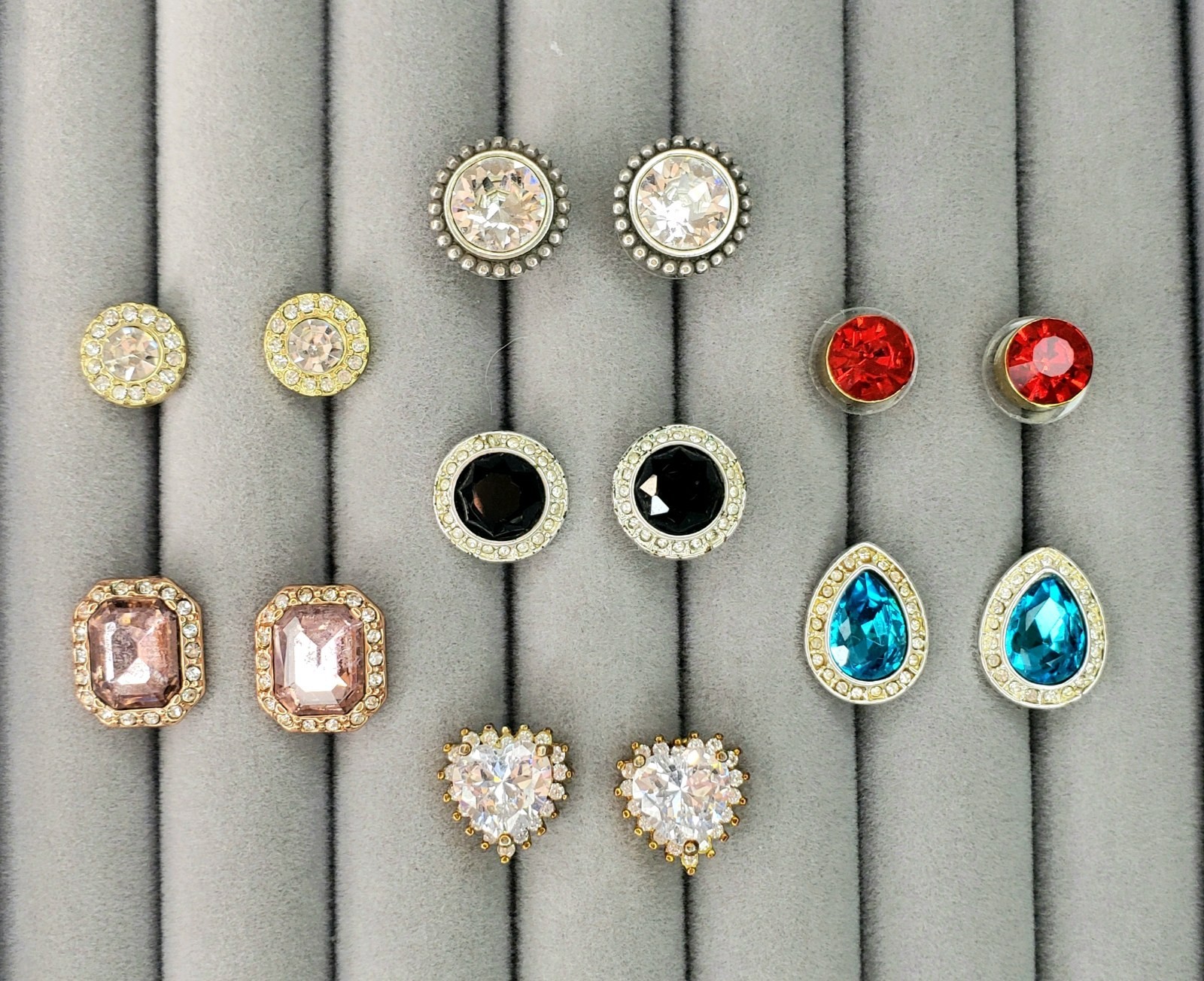 Gemstone Stud Earring Lot