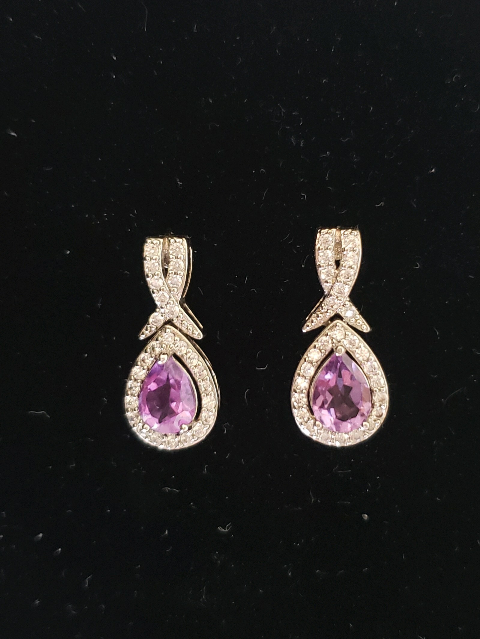 Amethyst Teardrop Earrings
