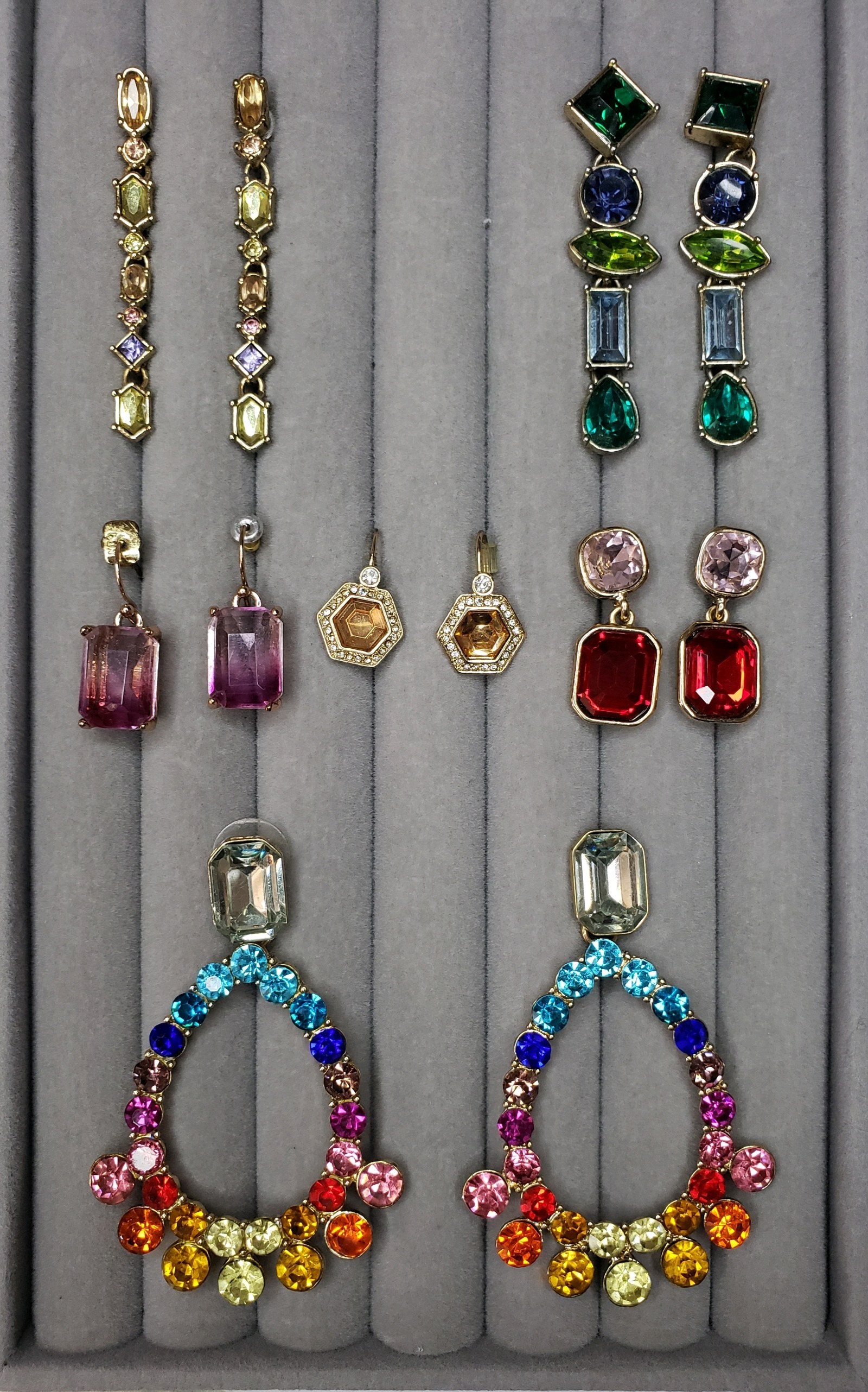 Rhinestone Dangle Earring Lot