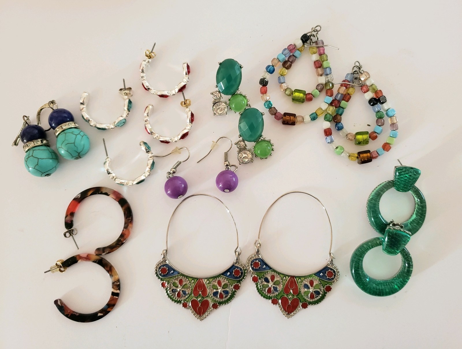 Oh How Pretty Colorful Earring Lot