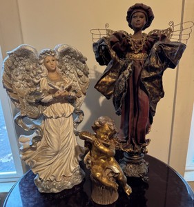 Vintage Angel Figurine Trio