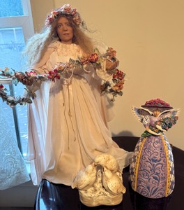Charming 3-Piece Decorative Figurine & Art Doll Lot (Includes Jim Shore)