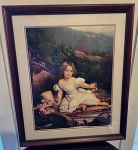 Beautifully Framed Reproduction Print of The girl with the Yellow Boots