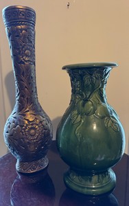 Antique Style Embossed Vases Set