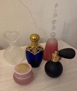 Vintage & Collectible Perfume Bottle Lot (5-Piece) - Avon, Fenton Style, Atomizer