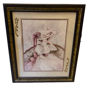 Elegant Victorian Portrait Watercolor Print by Peggy Reimel Abrams