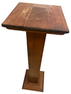 Mission Style Oak Pedestal Plant Stand