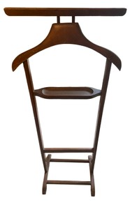 Mid-Century Modern Wooden Gentlemens Valet Stand