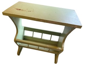 Vintage Wooden Magazine Rack Side Table