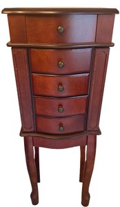 Cherry Wood Jewelry Armoire