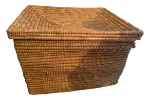 Wicker Storage Basket with Lid