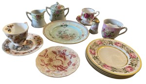 Floral Porcelain & Bone China Tea Set Mix