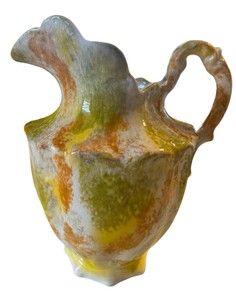 Mid-Century Drip-Glaze Ceramic Pitcher